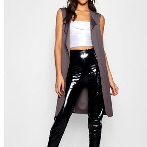 Charcoal Grey Sleeveless Duster